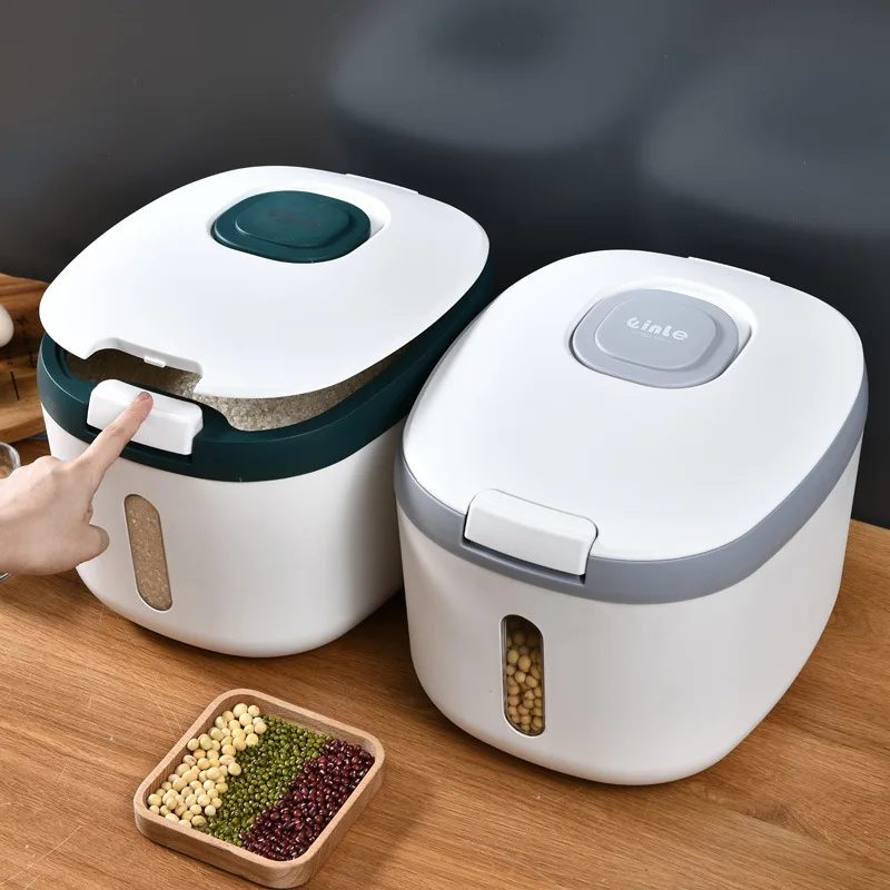 

5KG 10KG Bucket Nano Insect-Proof Moisture-Proof Rice Box Grain Sealed Jar Home Storage Pet Dog Food Store Box Kitchen Container