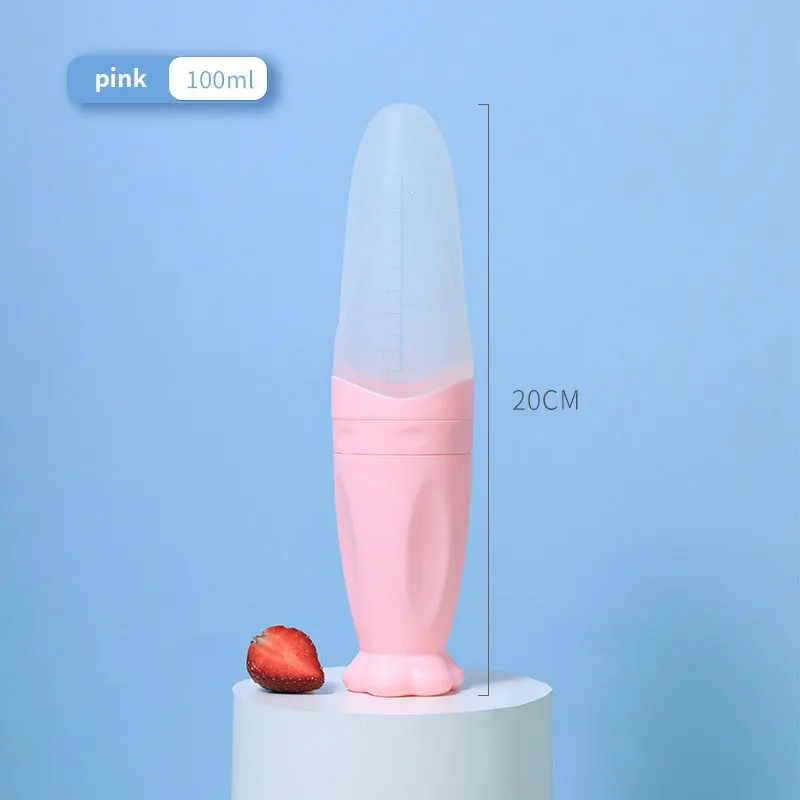 Сжималка для кормления младенцев детская силиконовая ложка овощей фруктов риса