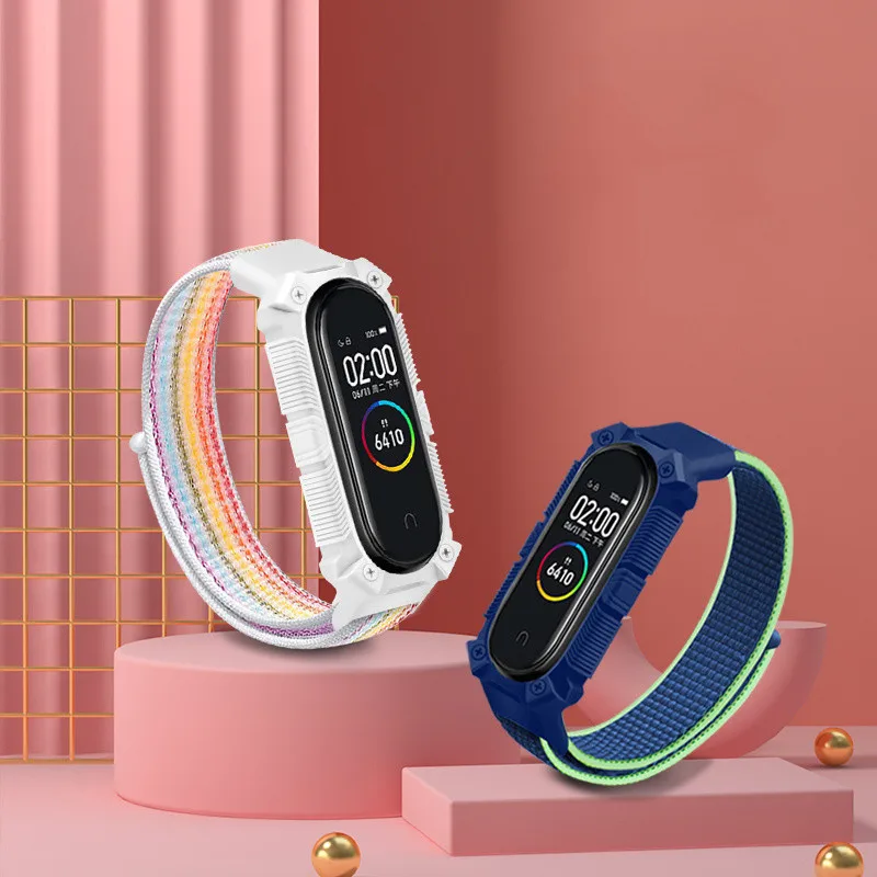 Браслет Для XiaoMi Band 6 спортивный нейлоновый ремешок Miband4 Miband 5 мужской и женский