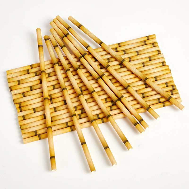 

25 шт. экологически чистые бамбуковые бумажные фотообои для свадьбы, декоративного мероприятия, тропической вечеринки, питьевая соломка