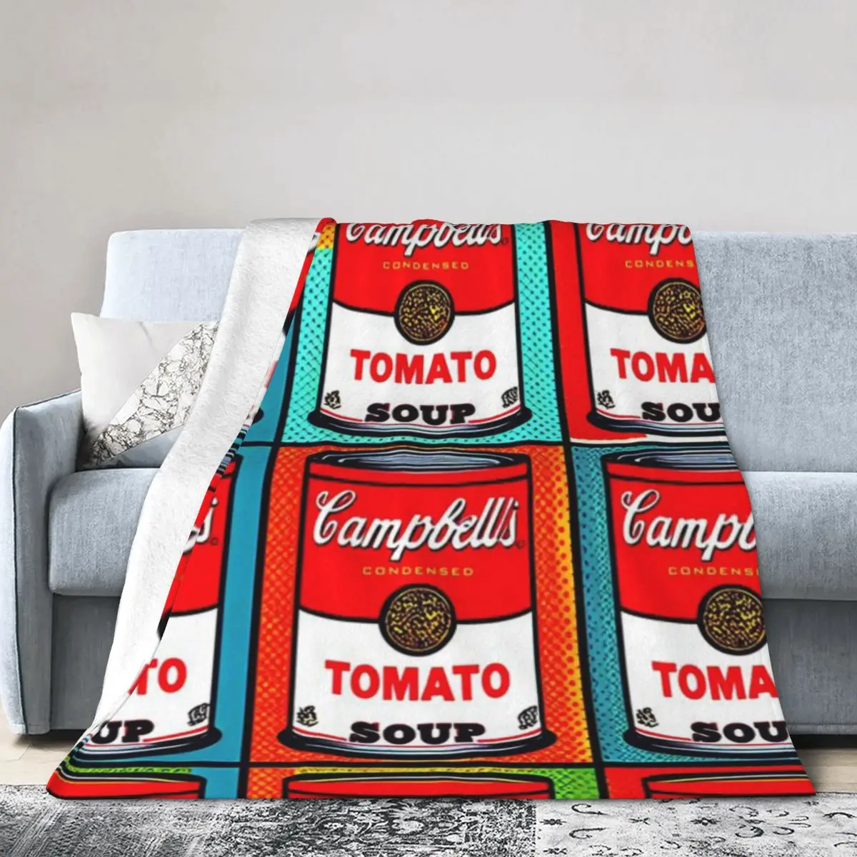Campbell S Томатный суп Поп-арт ультрамягкое одеяло из микрофлиса