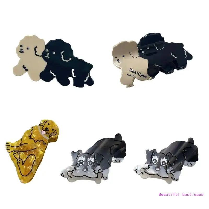 

Korean Lovely Doggie Hair Claw Clips Sweet Hair Jaw Clip Ponytail Holder Strong Hold Hair Jaw Clip Hair Supplies DropShip