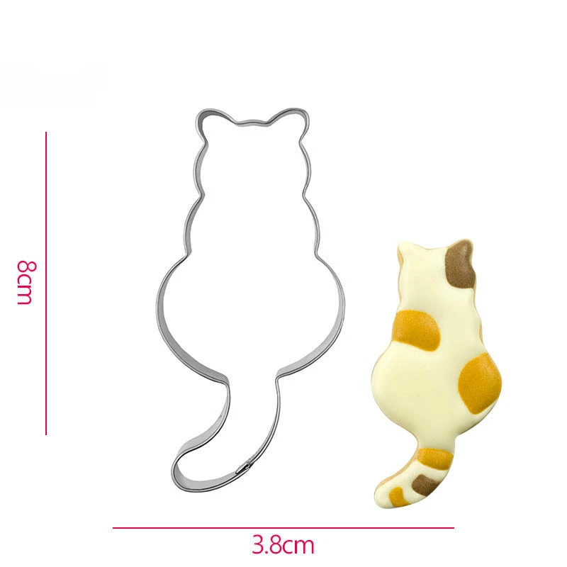 Симпатичная кухонная форма в форме кошки из нержавеющей стали Sugarcraft Торт печенье