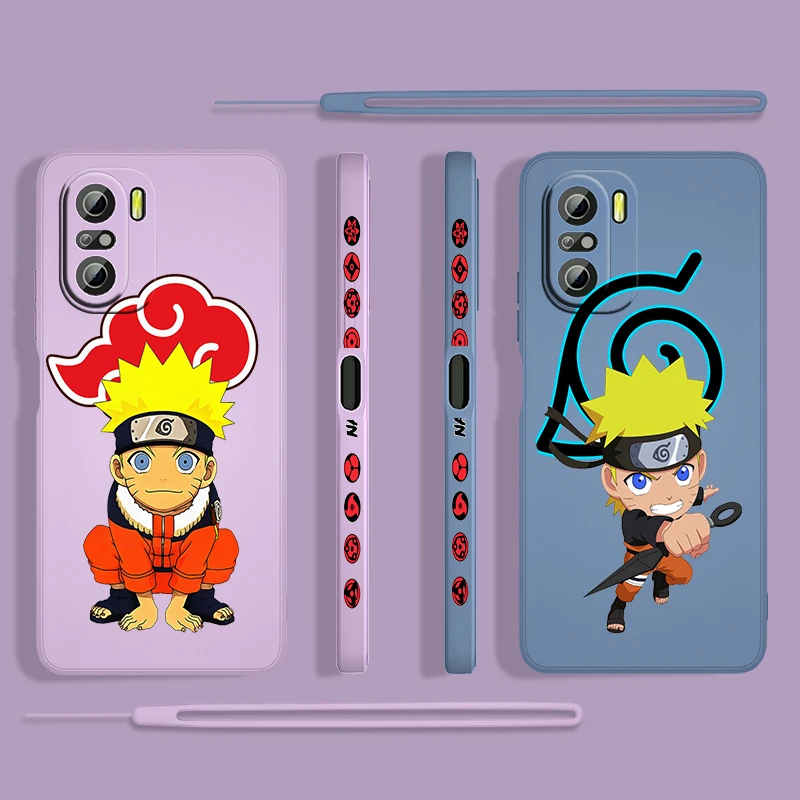 

Hot Anime Naruto Akatsuki For Xiaomi Redmi K50 Gaming 10X 9 9A 9T 9AT 8 8A 7 6A 5A 4X Pro 4G 5G Liquid Left Rope Phone Case Capa