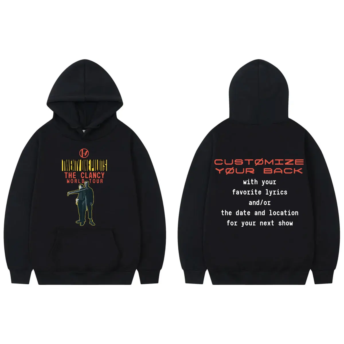 Twenty One Pilots The Clancy World Tour 2024 толстовка с капюшоном в стиле рок хип-хоп модные