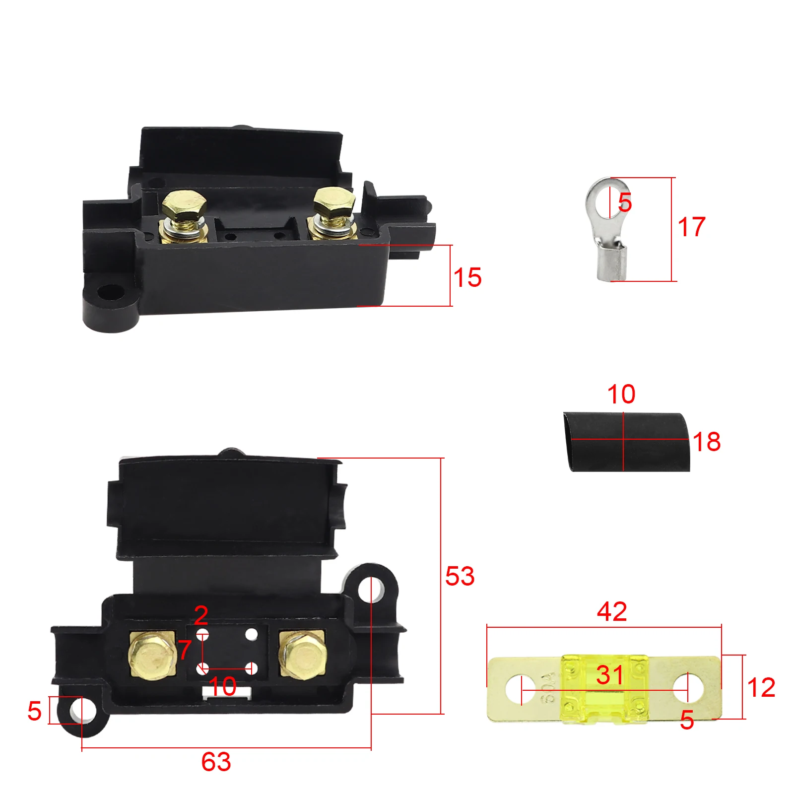 4 комплекта предохранителей миди на 60 А держателя ANS предохранители для Redarc BCDC