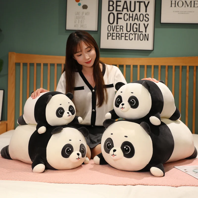 

40-75CM Cartoon Plush Panda Pillow Dolls Lovely Panda Bear Peluche Toys Stuffed Soft Animal Cushion for Children Kids Gifts