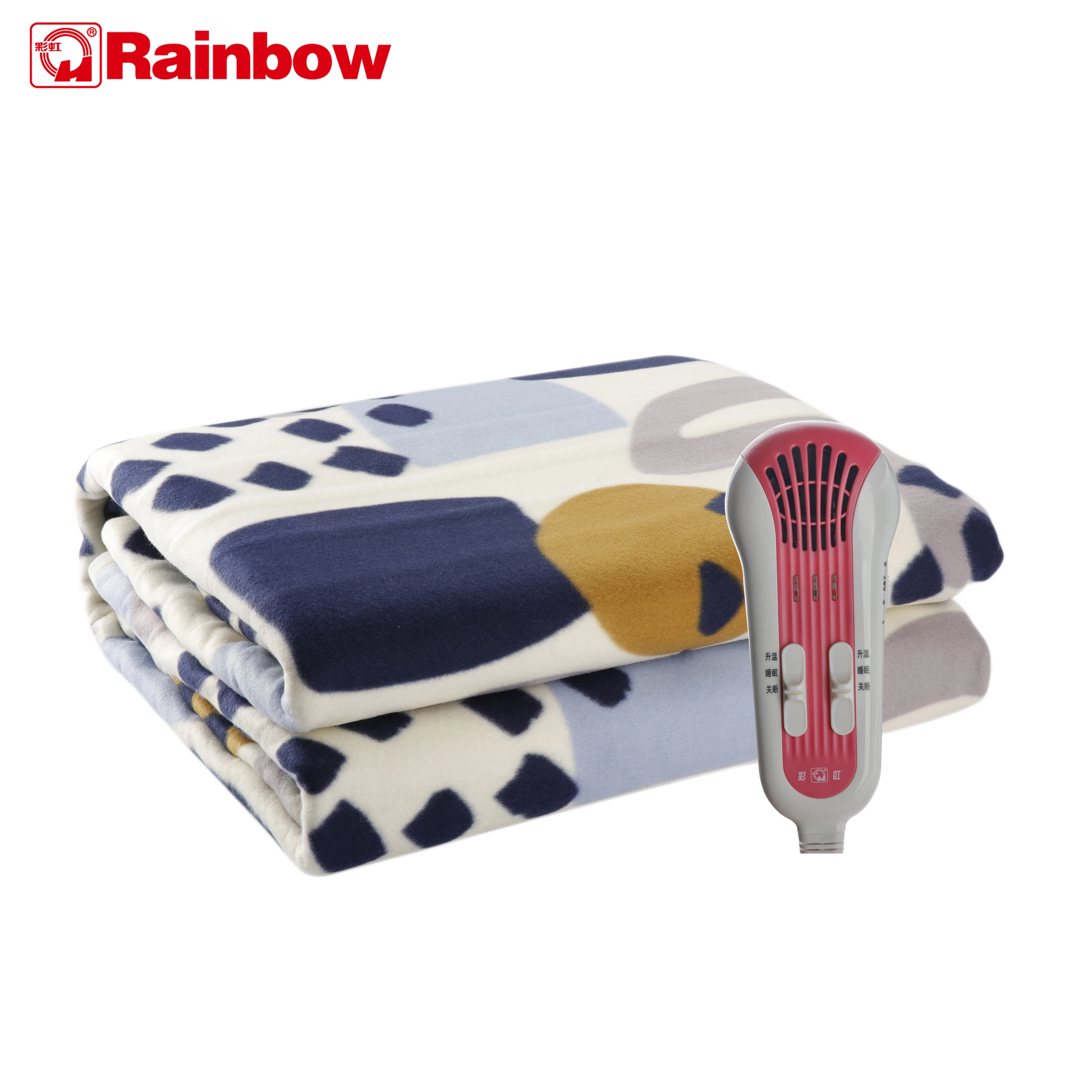 

Rainbow Double Electric Blanket Comfortable 2 Controllers 55W Mattress Winter Bed Warmer Under Blanket 1802 EU Plug
