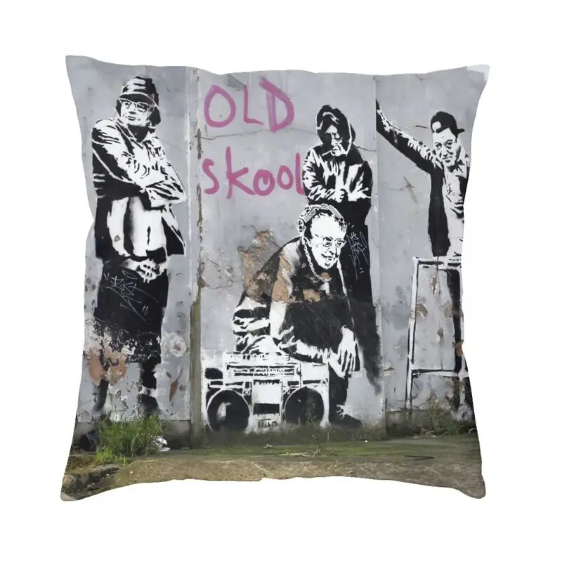 

Современные наволочки для подушек Banksy Old Skool, украшение для спальни, Подушка для стула с лондонским уличным искусством