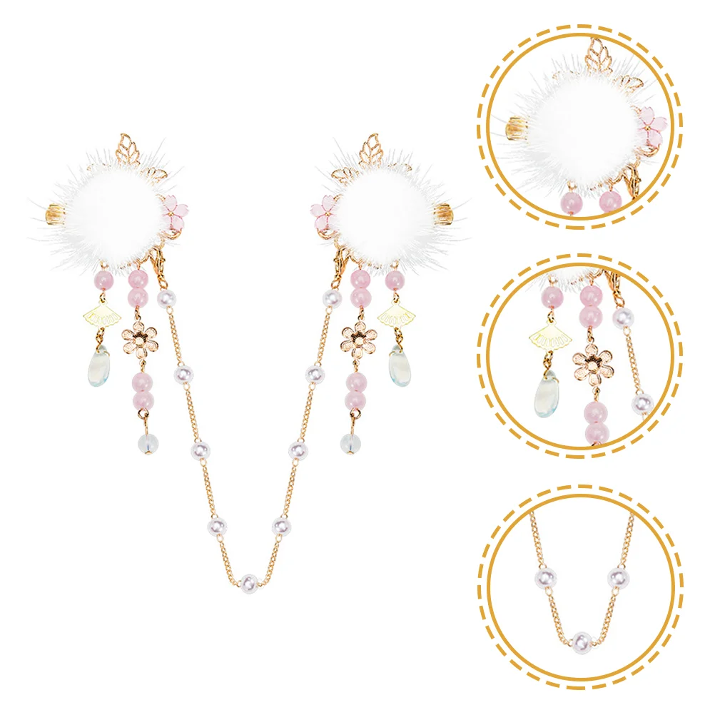 

Hair Clip Chinese Style Hairpin Girls Headdress Hanfu Headwear Forehead Decor