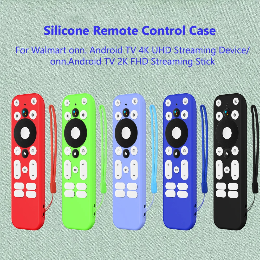 

Silicone TV Remote Control Protective Sleeve All-inclusive TV Remote Control Cover Anti-drop for Walmart Onn. Android TV 2k Fhd