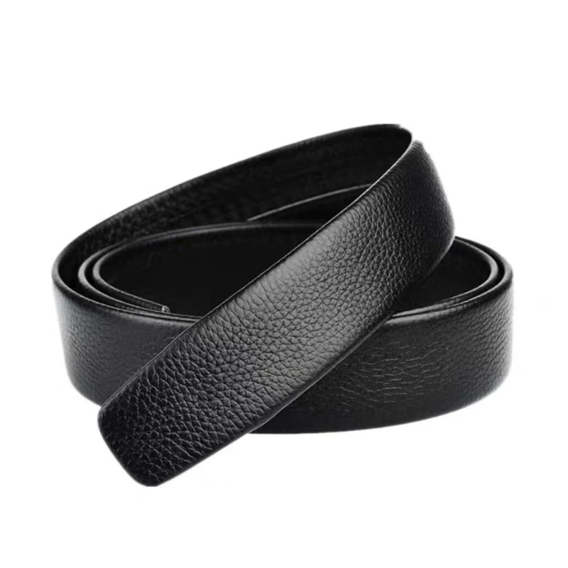

No Buckle Belt Leather Automatic Belt Leather Belt Without Buckle For Men Belt No Buckle Men Waistband Pant Belt