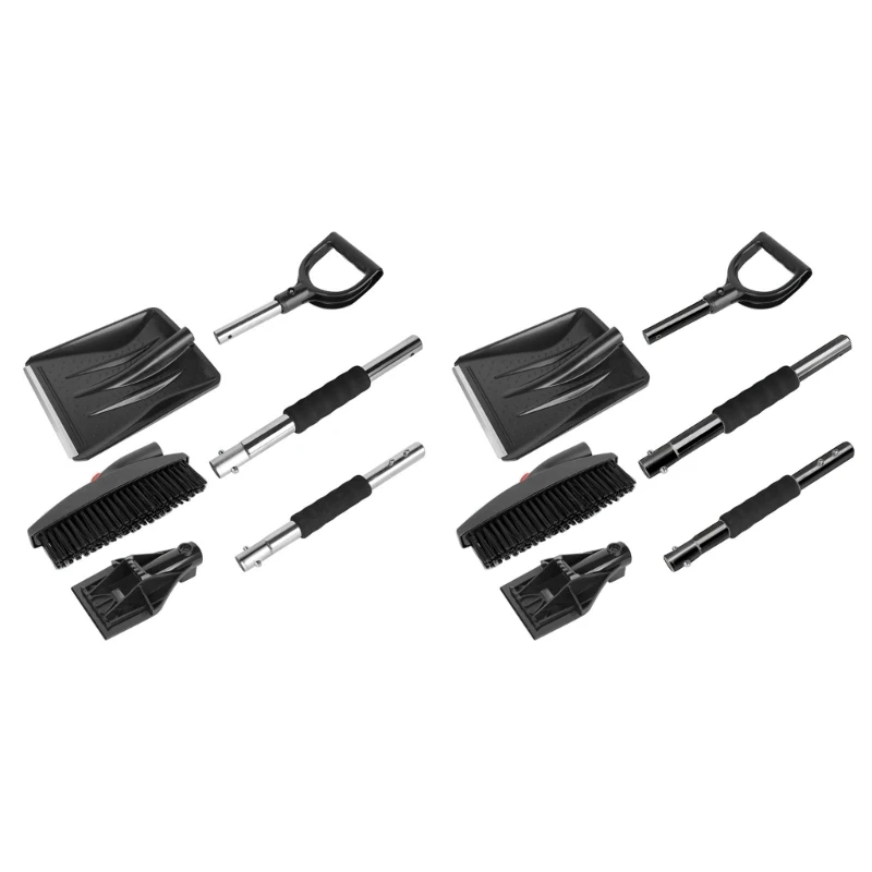 

G99F 3-in-1 Ice Scraper & Snow Brush Snow Shovel- No Scratch with Soft Bristle for Frost Remover Windshield Window Cleaning