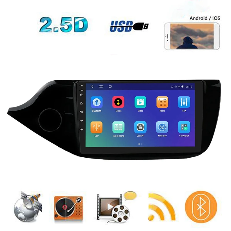 

Car Radio 9 Inch HD MP5 Multimedia Player Android 11.0 Radio GPS Navigation Wifi Bluetooth for KIA Cee'D CEED 2012-2016