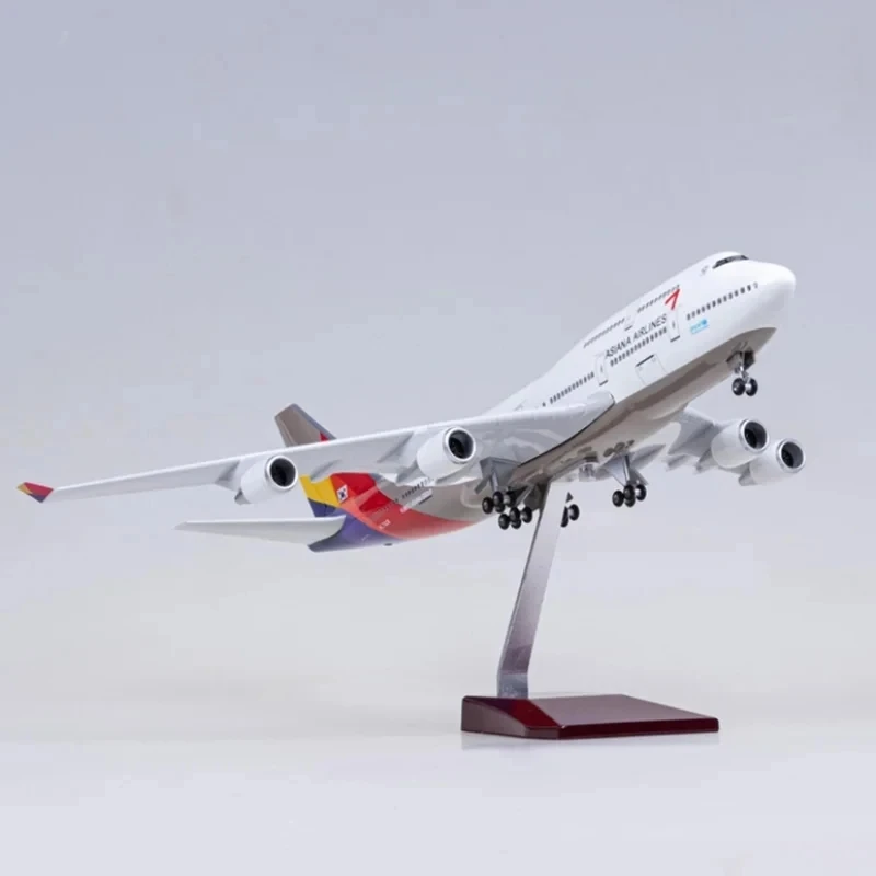 47 см B747 Корейская модель самолета ASIANA литая под давлением смола самолет со