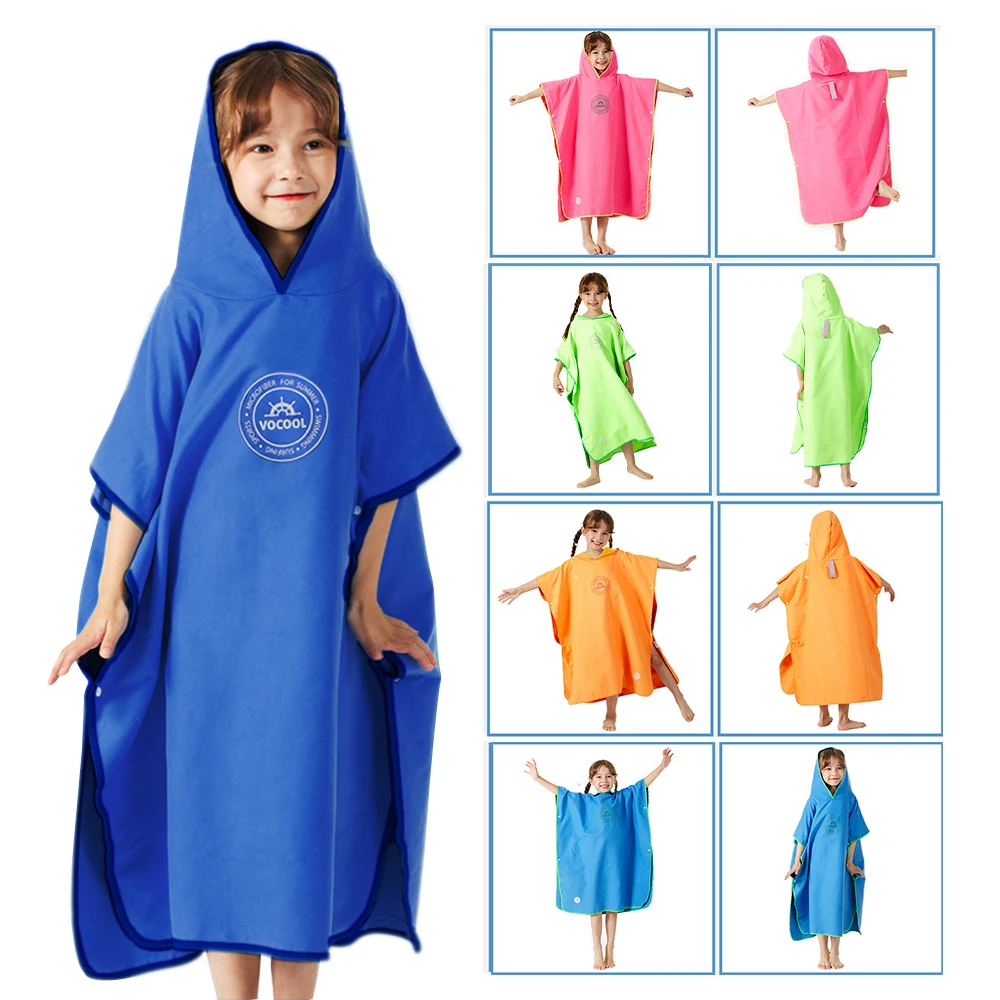 Surf Poncho Quick Dry Bath Towel Changing Bathrobe For Child