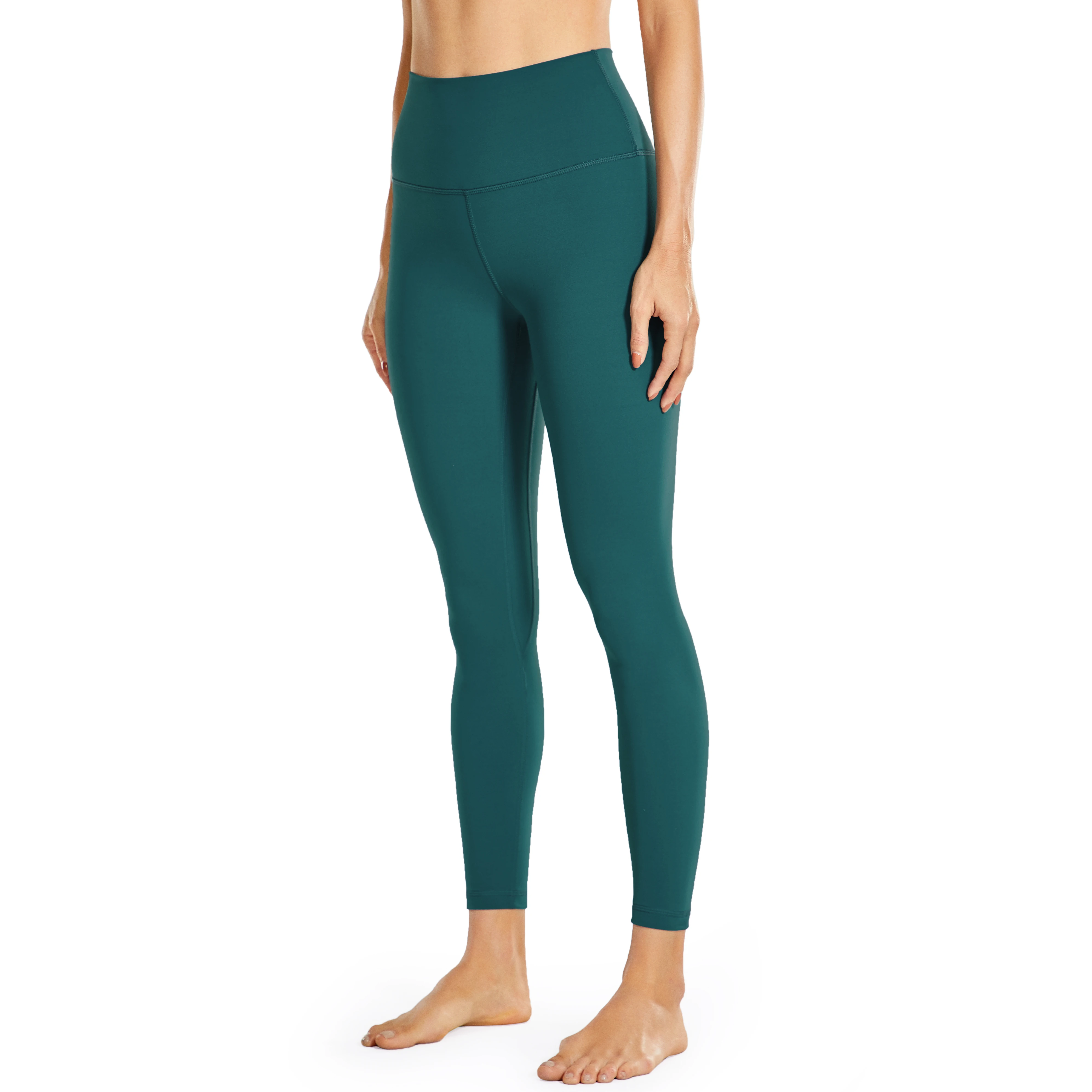 Yoga Leggings Workout High Waisted Women's Matte Brushed Light Fleece Leggings Workout High Waisted Yoga Pants 25 Inches