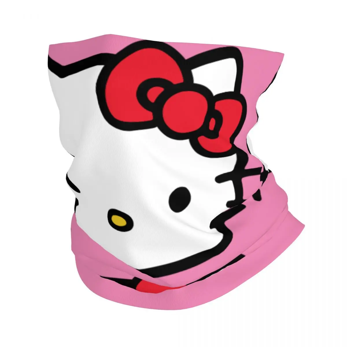 Белая бандана на шею гетры мотоциклетный клубный шарф Hello Kitty для бега унисекс