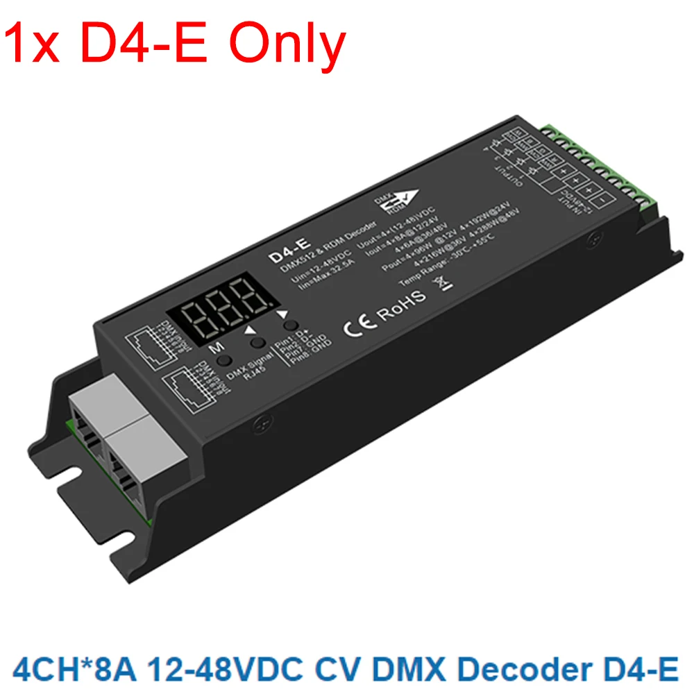 

Декодер Skydance DMX, цифровой D4 D4-E D4-P D4-XE D5 D12 D24 D12A DMX512, декодер, радиочастотное управление, CV-дисплей/дизель/много затемнения
