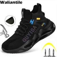 waliantile protective safety boots shoes men male indestructible puncture proof work boots steel toe anti smashing sneakers men