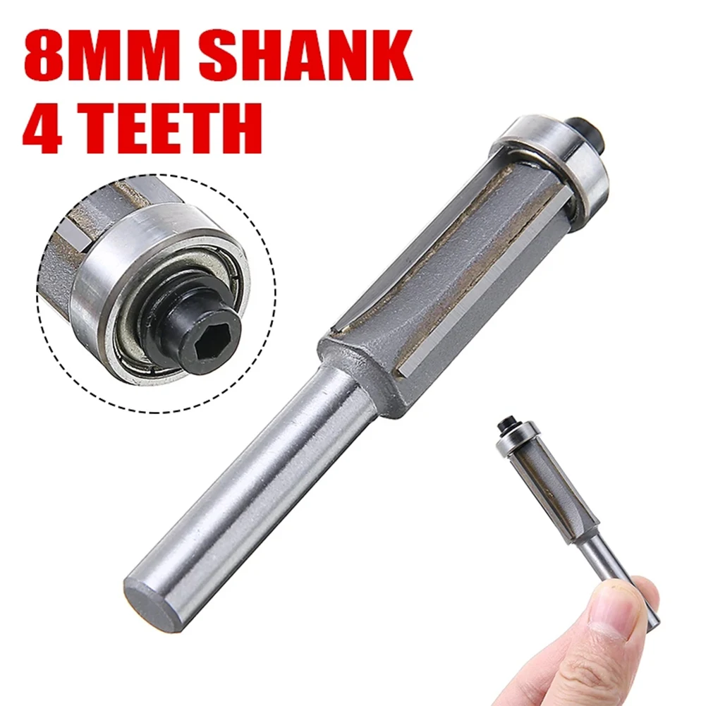 

1PC 1/4\\\" Shank Milling Cutter Wood Carving Double Bearing Trimming Cutter Double Edge Straight Router Bit Woodworking Bit