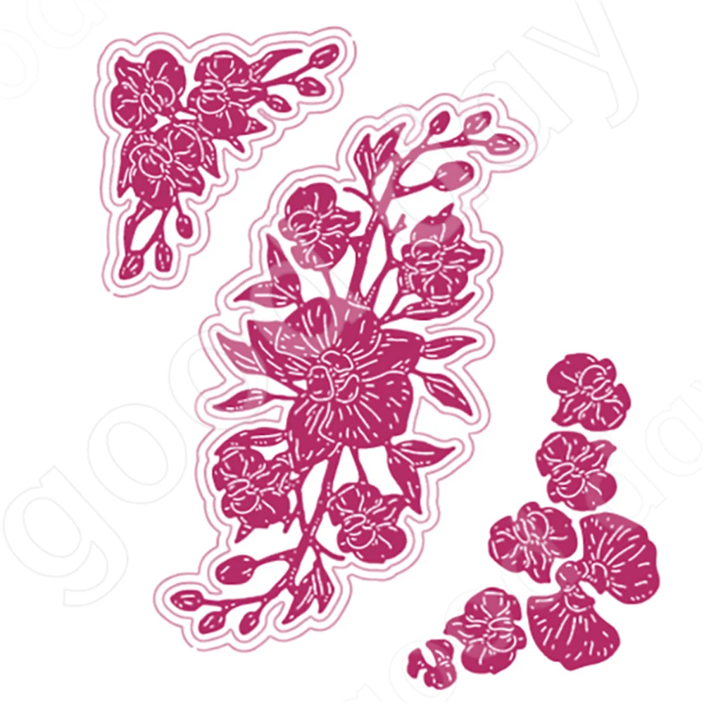 

Orchid Flourish, Metal Cutting Dies Scrapbook Diary Decoration Embossing Template Diy 2022 Easter