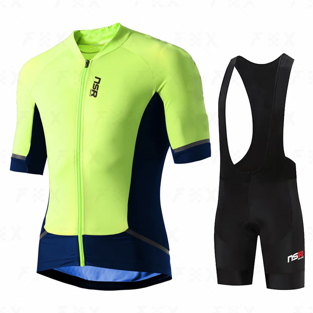 

Korea NSR Summer Cycling Jersey set Road Bike Clothing Breathable Bicycle Sportswear MTB uniform maillot Ropa ciclismo Bib Pants