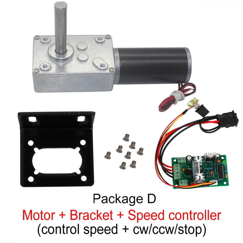 5840-31ZY 12V DC Motor Reversed Reduction Motor Self-lock Extension Shaft Motor 24V Worm Geared Motors High Torque