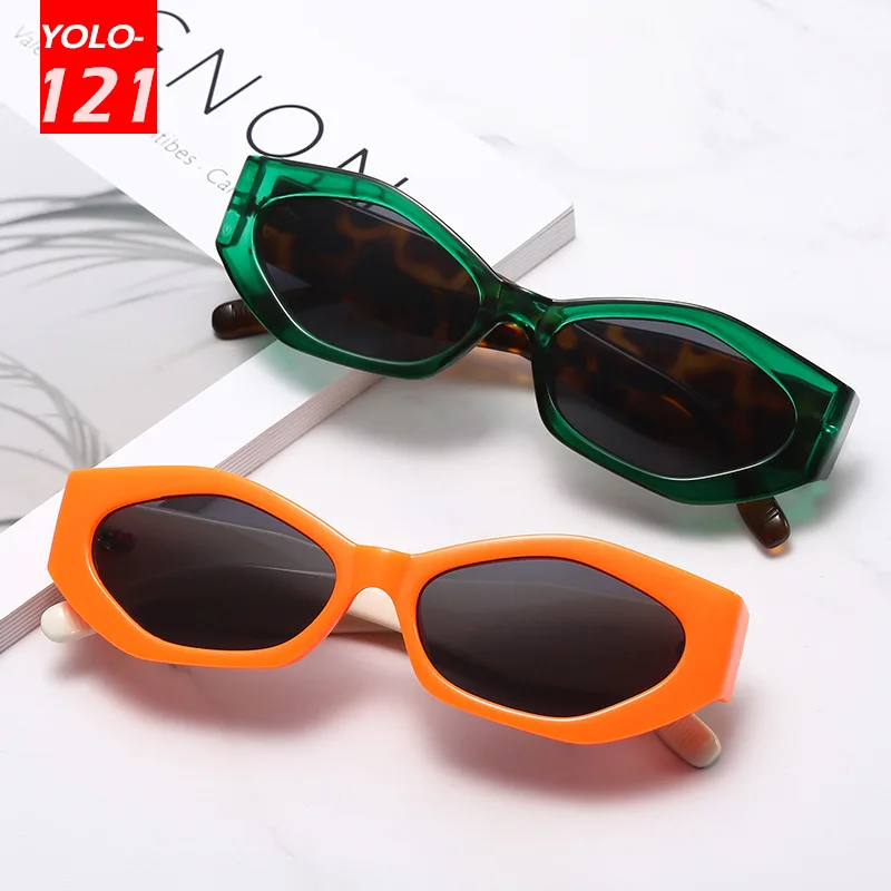 

Солнечные очки Cateye в небольшой оправе, цветные модные солнцезащитные очки, классические ретро-очки UV400, брендовые дизайнерские