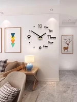 clock mirror sticker DIY brief living decor meetting room wall clock Modern Design Silent Acrylic 2022 Fashion 3D big size wall