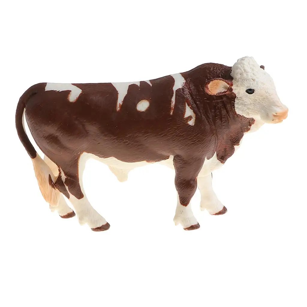 

Желтая корова модель животного детская развивающая игрушка