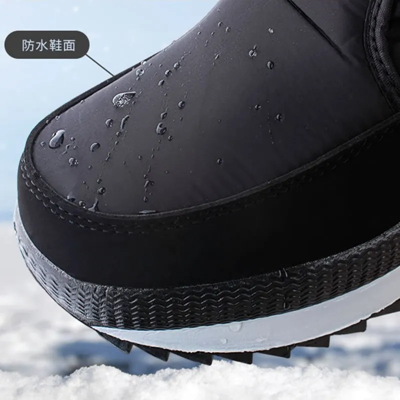 Теплые водонепроницаемые зимние ботинки для женщин и девушек бархатные теплые