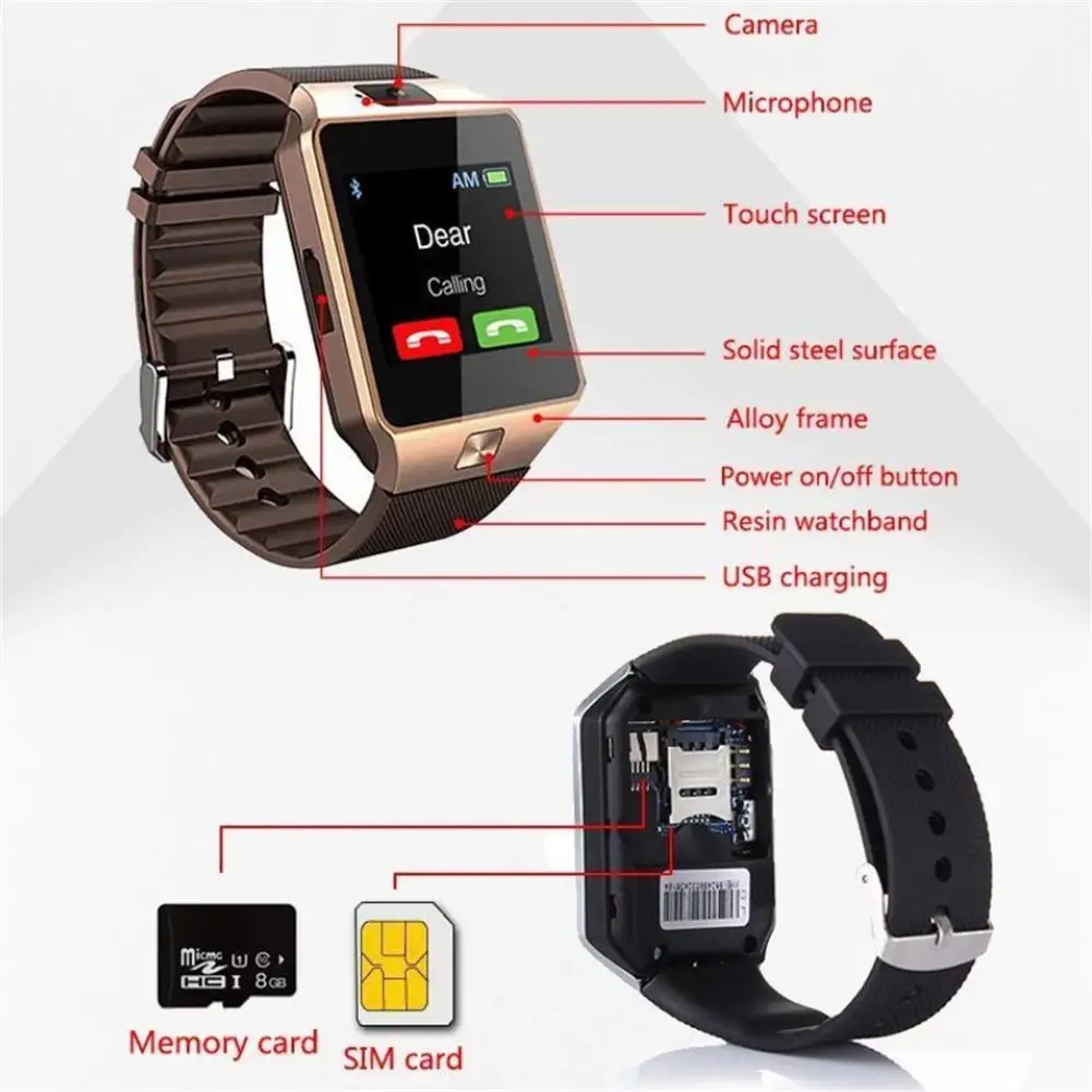 multifunction sports smart watch support tf card ram 128mrom 64m for samsung huawei xiaomi android phone for men women free global shipping