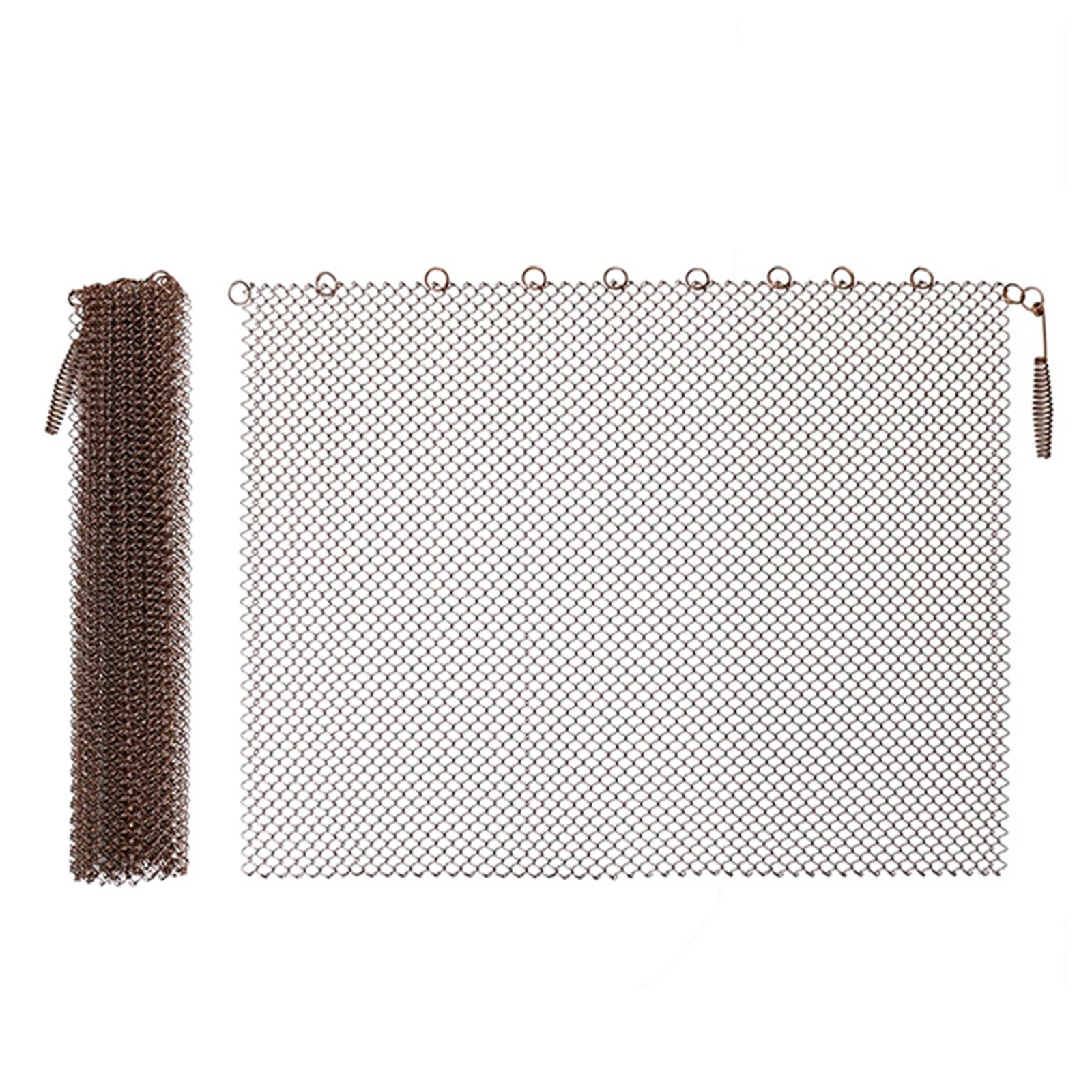 

Brand New Net Curtain Fireplace Mesh Screen Curtain Spark Guard Chain 2 Pcs Easy To Install Exquisite Decoration