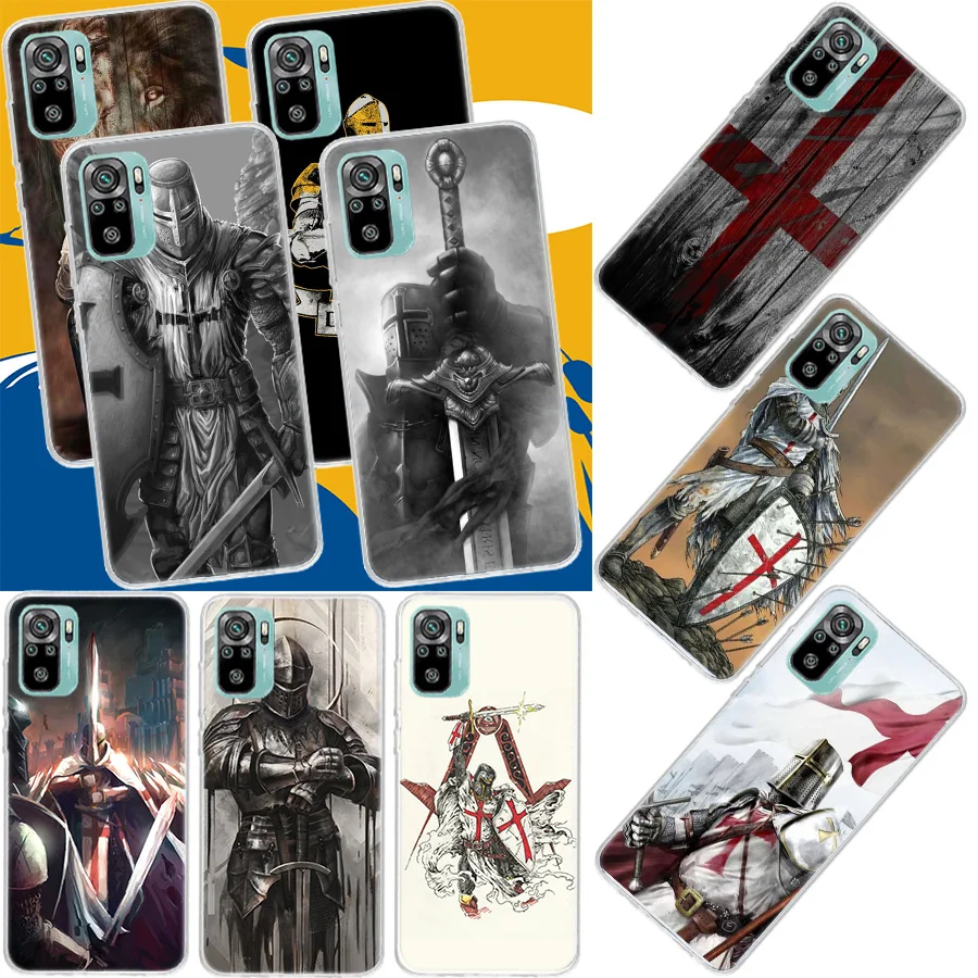 

knights templar tattoo Phone Case For Xiaomi Redmi 10X 10C 10A 9 10 Prime 9T 9C 9A 8A 8 7A 7 6A 6 S2 K40 K30 K20 Pro Capa Coque