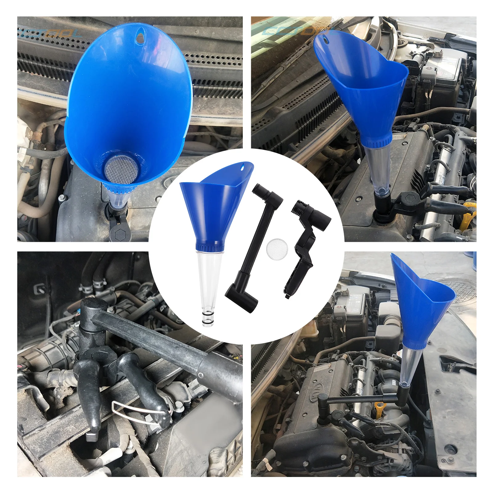 

1 Set Auto Thickened Engine Oil Fluids Car Gasoline Liquids Kerosene Funnel