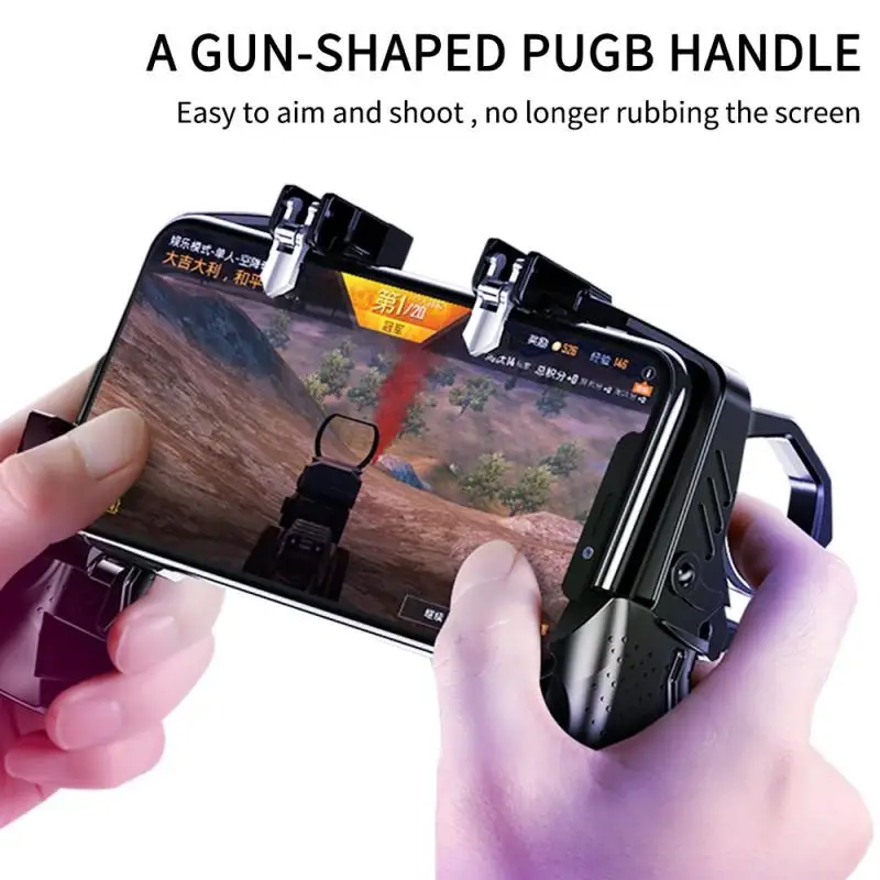

Four Fingers Mobile Phone Gamepad K21 For PUBG Aim Shooting Gaming Trigger Joysticks Controller For IPhone/Samsung/Xiaomi/Huawei