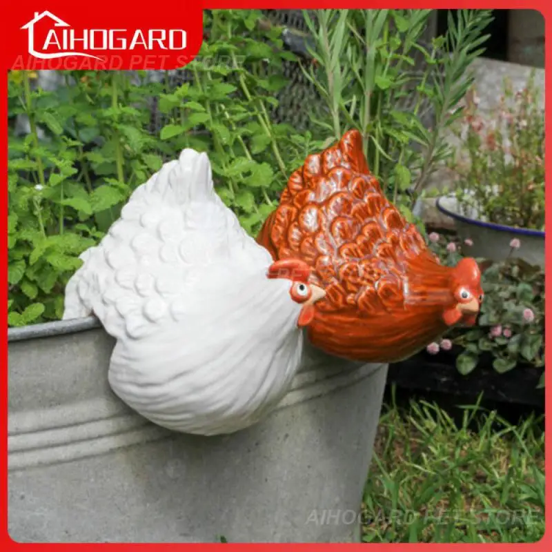 

Подарок на новоселье, статуэтка петуха, статуэтка петуха, забавная для заборов или любой курицы с плоской поверхностью, сидящей на заборе, художественные поделки