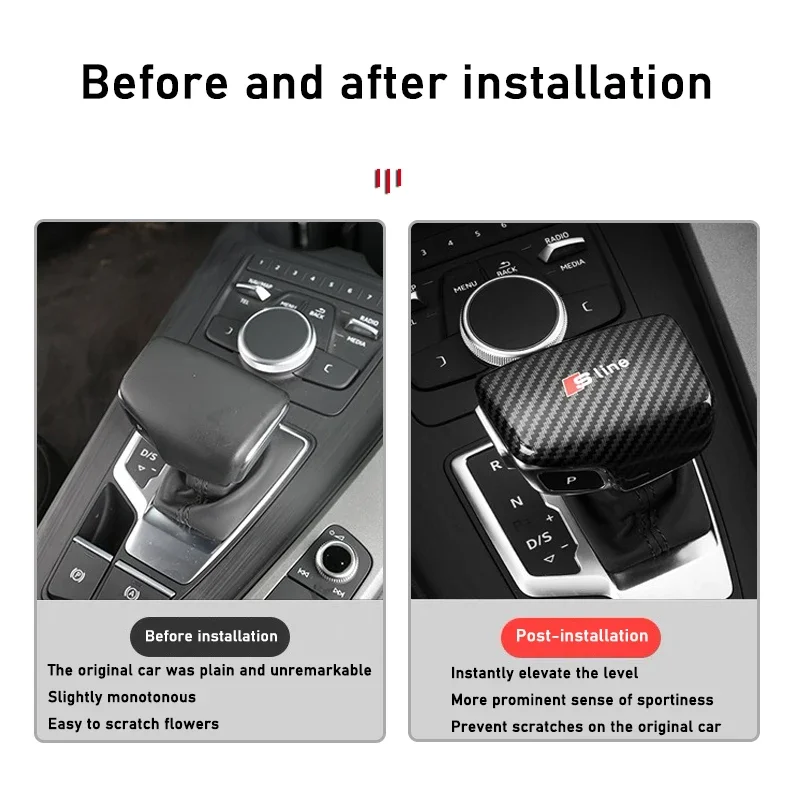 Крышка ручки автомобиля модификация головки переключения для Audi Sline A3 A1 A4 B8 B7 A6 C7 A5