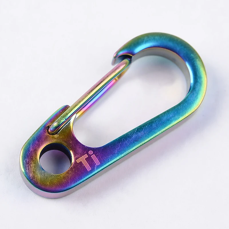 

Titanium Alloy Carabiner Ring Keychain Hook Buckle Traveling Backpacking Excellent Workmanship Resistant To Breakage