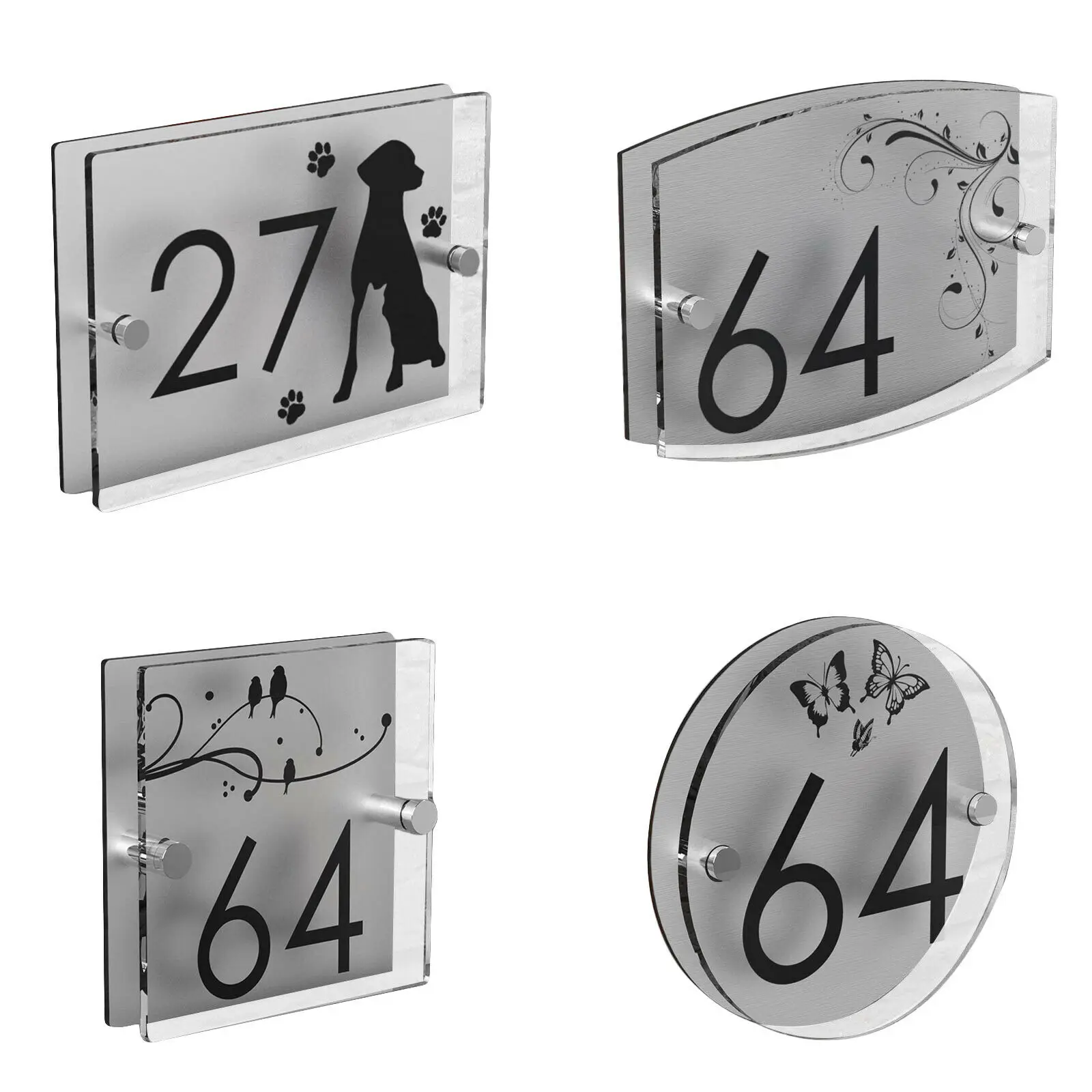 

DIY House Number House Number Plaques Patterned Door Acrylic Sign Street Name Plate