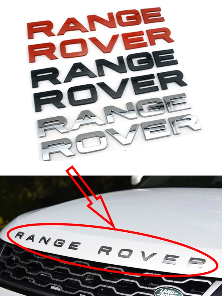 Эмблема для Land Rover Range Rover 3 4 L322 L405 Evoque, буквы для багажника автомобиля, значок из АБС-пластика, матовая наклейка, декоративный Стайлинг