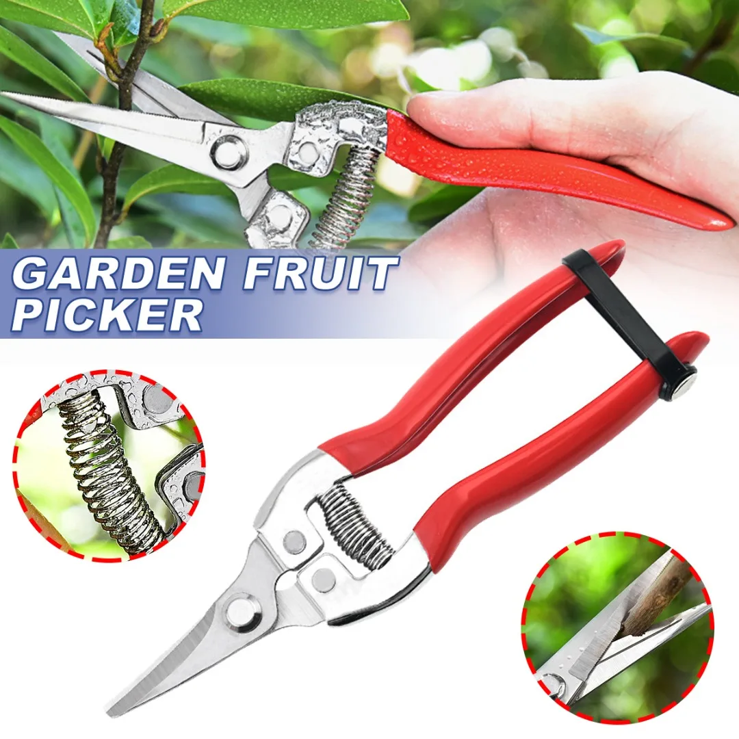 

Garden Pruning Shears Durable Stainless Steel Pruner Portable Anti-slip Handle Gardening Hand Cutter Scissor Accessories