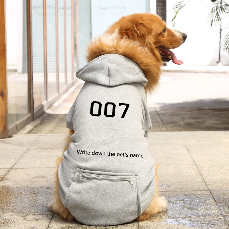 

Private custom logo Pet name pattern photo pet sweater big dog cat clothes simple medium to large dog sweater