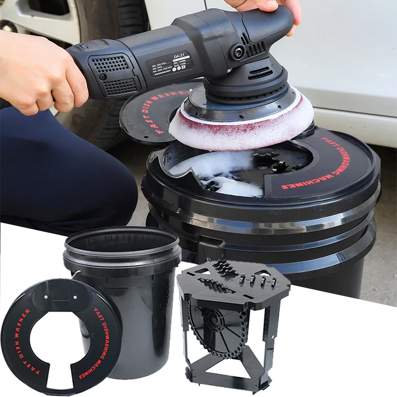 Auto Polisher Wash Bucket Polish Pad Washer No Electric Fast
