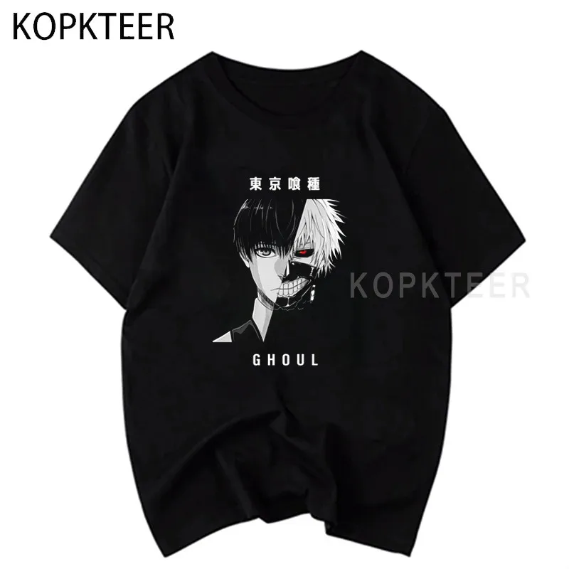 

Tokyo Ghoul Harajuku Anime T-shirts Cute Tops Tees Kawaii Unisex Tshirt Japanese Manga T Shirt Playeras Hombre Men's Shirts