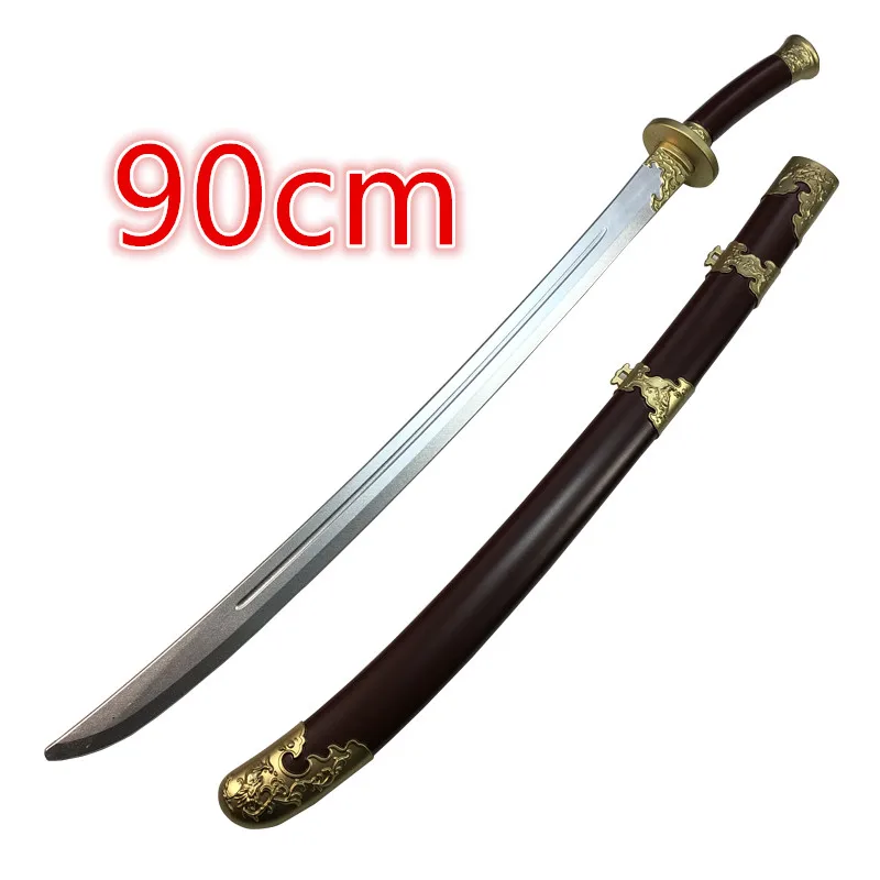 

Cosplay Chinese Embroidered Spring Sword Gun 1:1 Three Kingdoms Weapon Role Playing Model Boys Toys Prop Knife Kids Gift