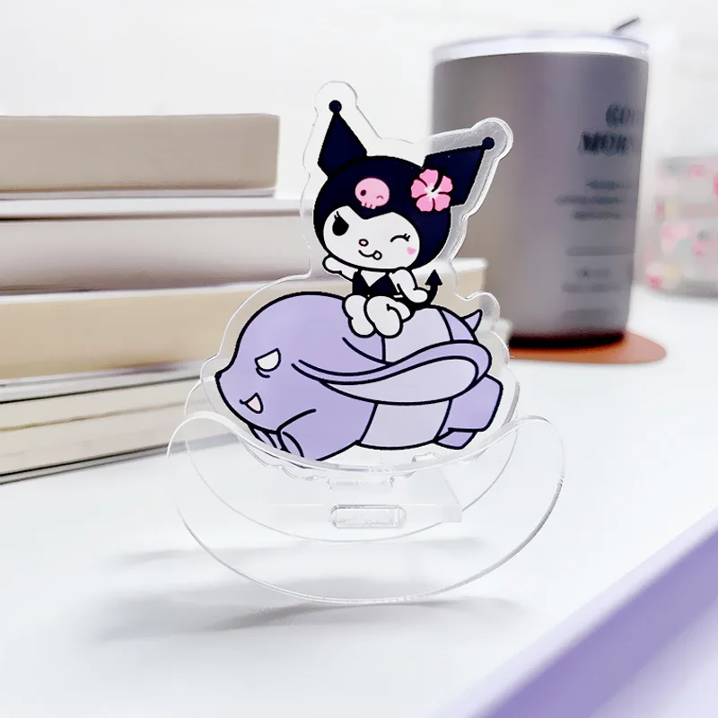 

DIY Kawaii Sanrios аниме Kuromi акриловая Милая Музыкальная подставка My Melody Настольный набор украшений студенческий офис Мультяшные Канцтовары