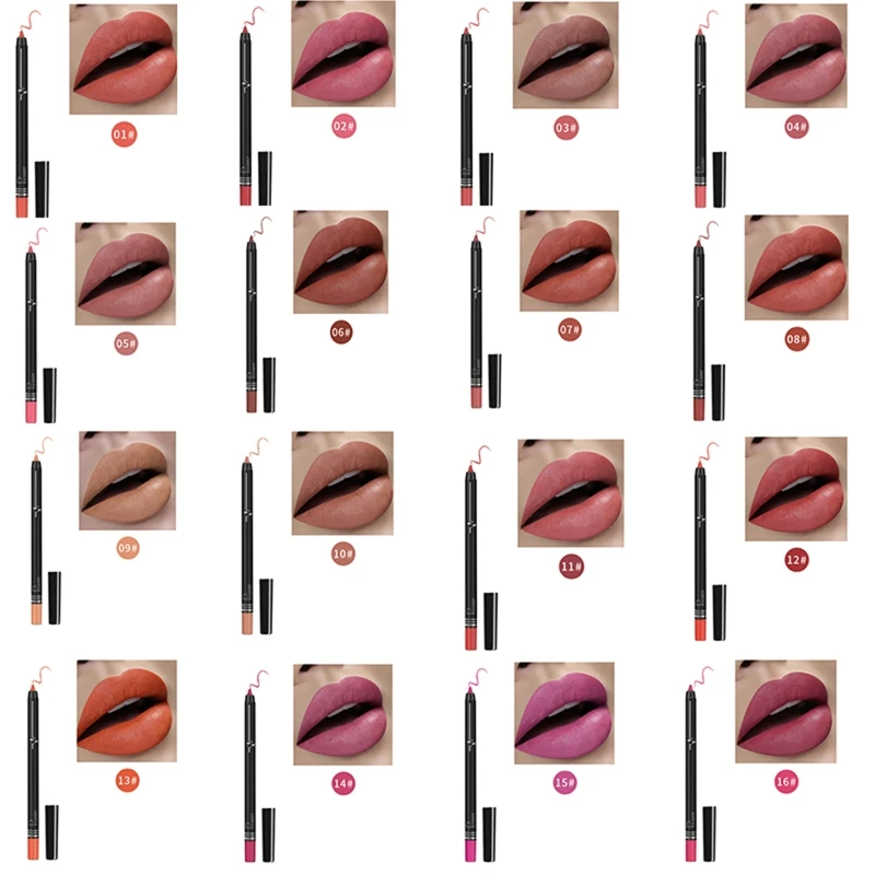 

2pcs Matte Velvet Lip Liner Long Lasting Women Lips Gloss Lipstick Nonstick Cup