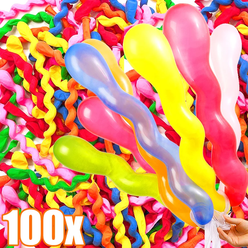 100 шт. спиральные латексные шары случайного цвета